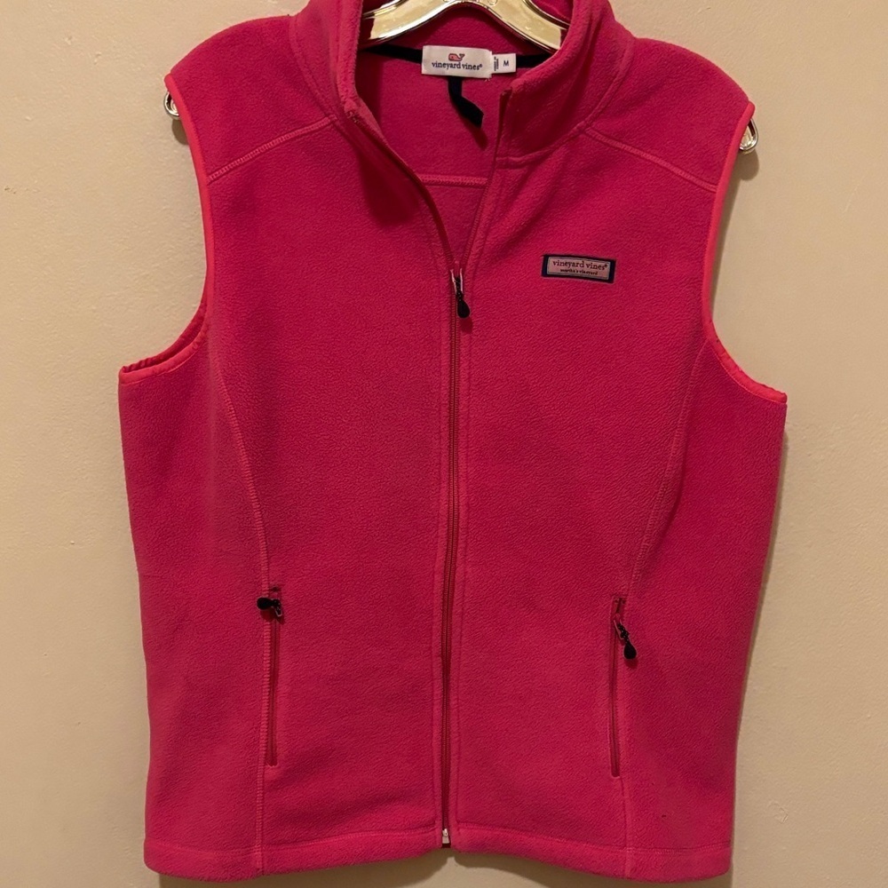 Vineyard Vines Pink Fleece Vest
